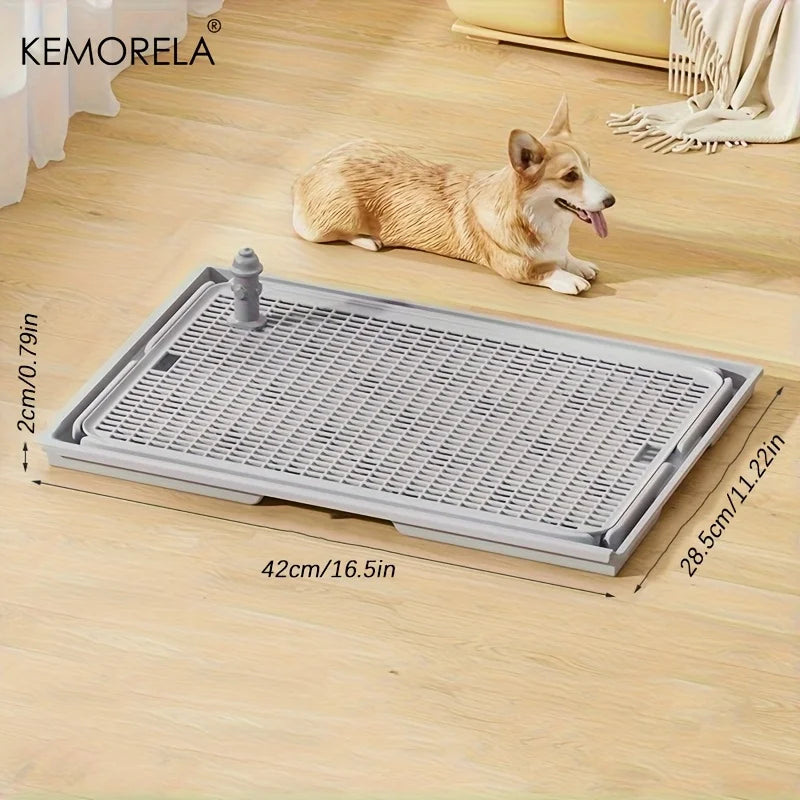 KEMORELA 2-in-1 Dog Potty Tray And Cat Litter Mat Non-Slip Waterproof Soft Paw-Friendly Grid Pattern for Easy Cleaning