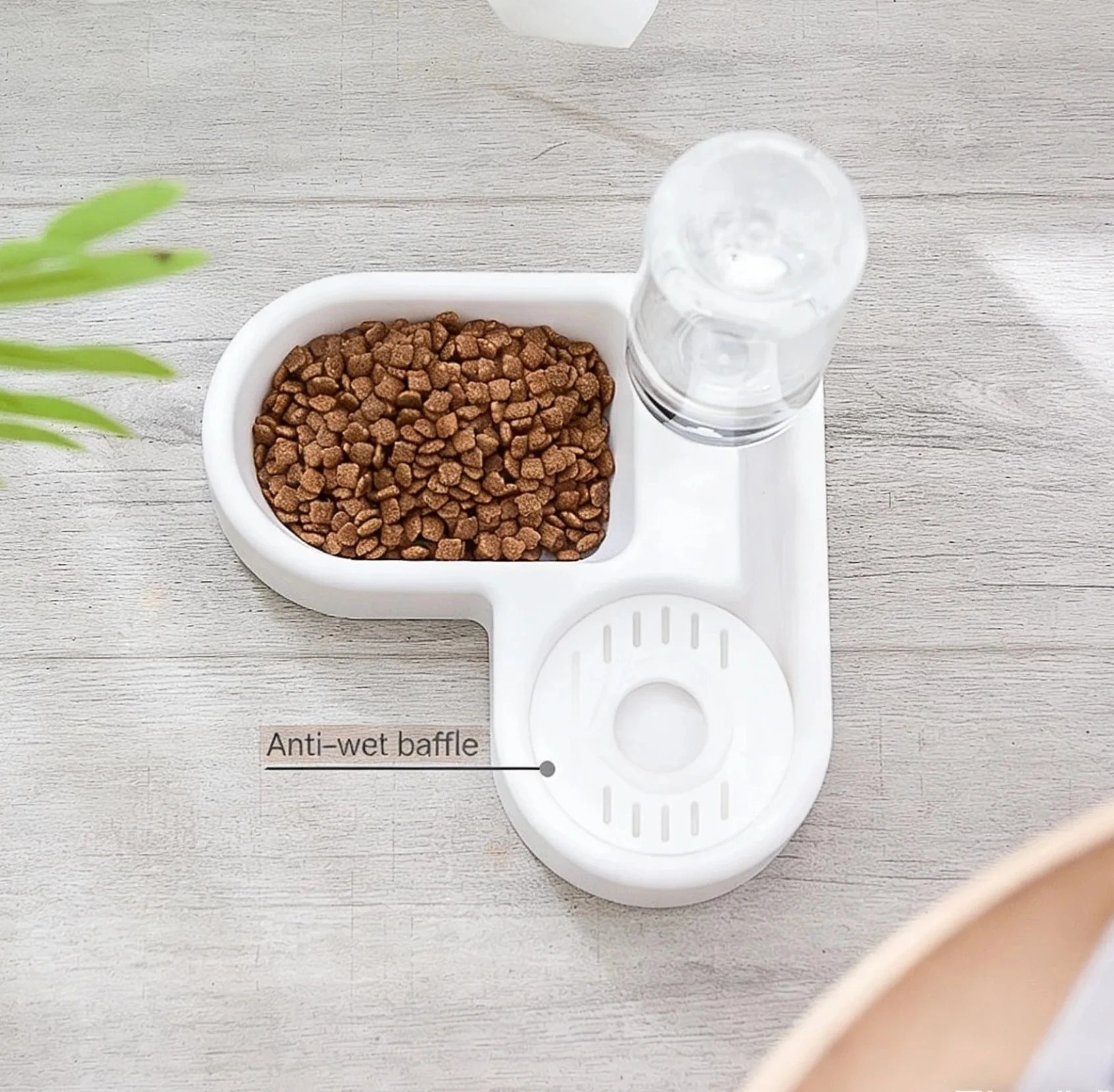 Double Dog and Cat Bowl-Pet and Food Bowl Set with, Pet Feeding Bowl Suitable for Cats and Small Dogs