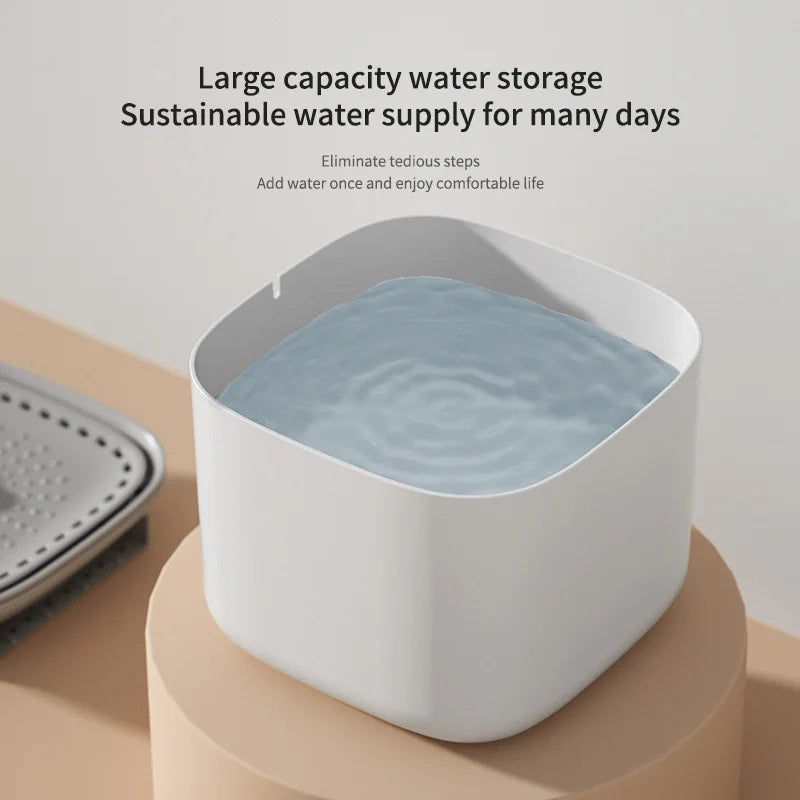 3L Large Capacity Canine Cat Dog Pet Circulating Filter Pet Fountain Feeder Automatic Water Dispenser with USB Port for Pets