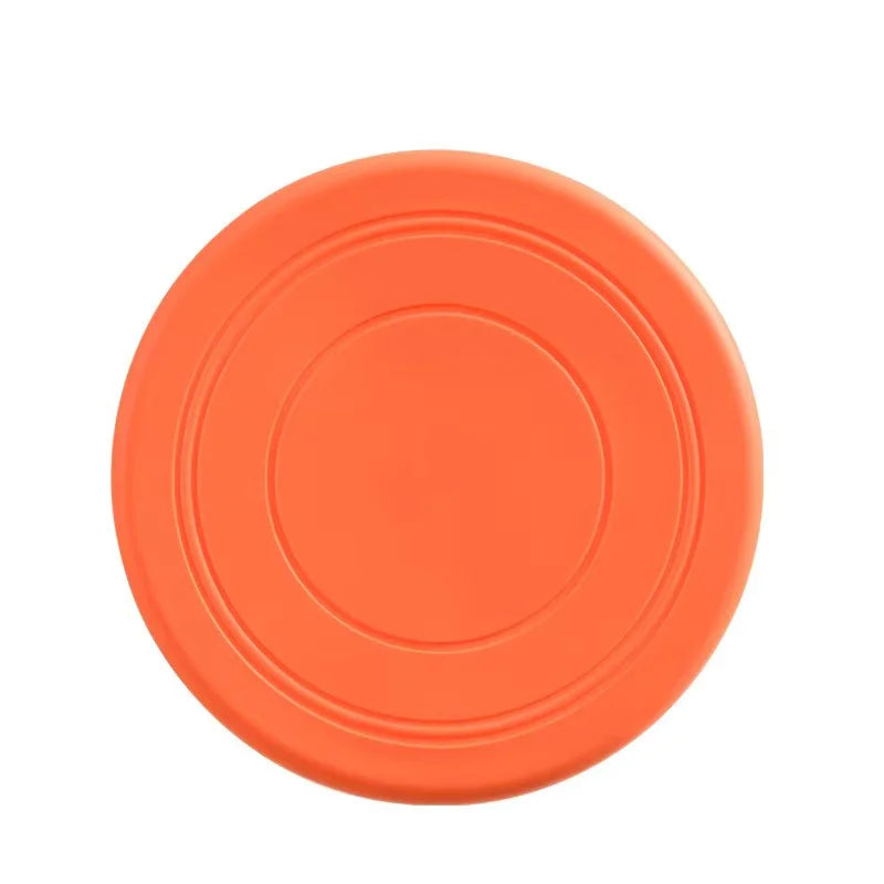 Durable Chewable Pet Training Frisbee Toy Tear Resistant Soft Rubber Flying Disc For Dogs Exercise Play Fetch Training Supplies