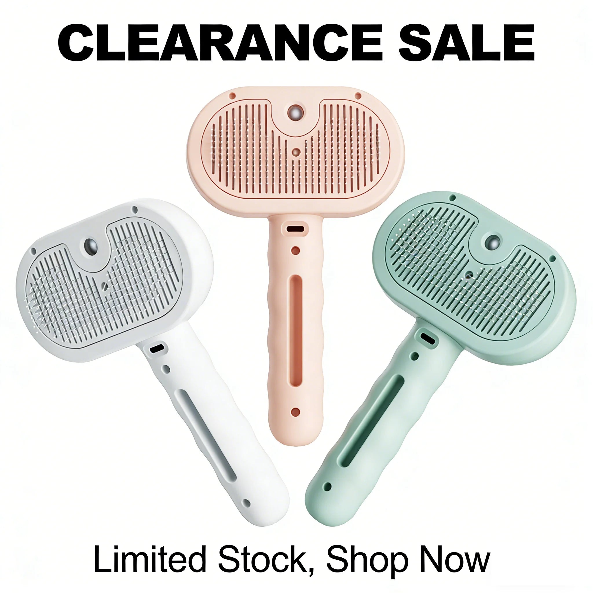 3in1 Pet Steam Spray Grooming Brush for Dogs Cats Electric Hair Removal Comb Massage Anti-Tangle Steamy Floating Hair Cleaning
