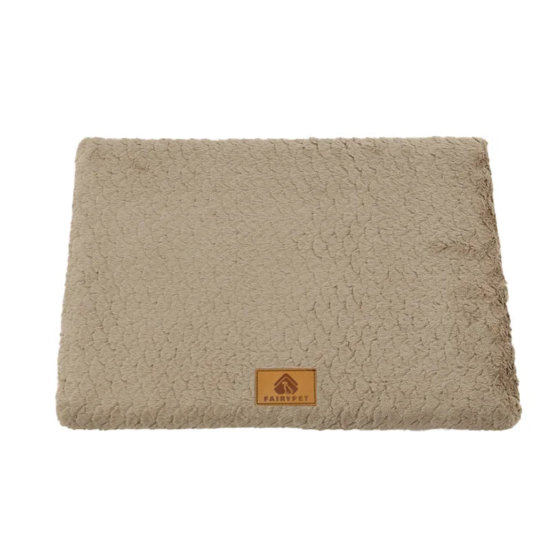 3D Foam Pet Bed With Removable Washable Faux Fur Cover Orthopedic Waterproof Dog Bed For Crate Anti-Slip Bottom Dog Bed