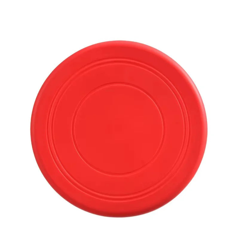 Durable Chewable Pet Training Frisbee Toy Tear Resistant Soft Rubber Flying Disc For Dogs Exercise Play Fetch Training Supplies