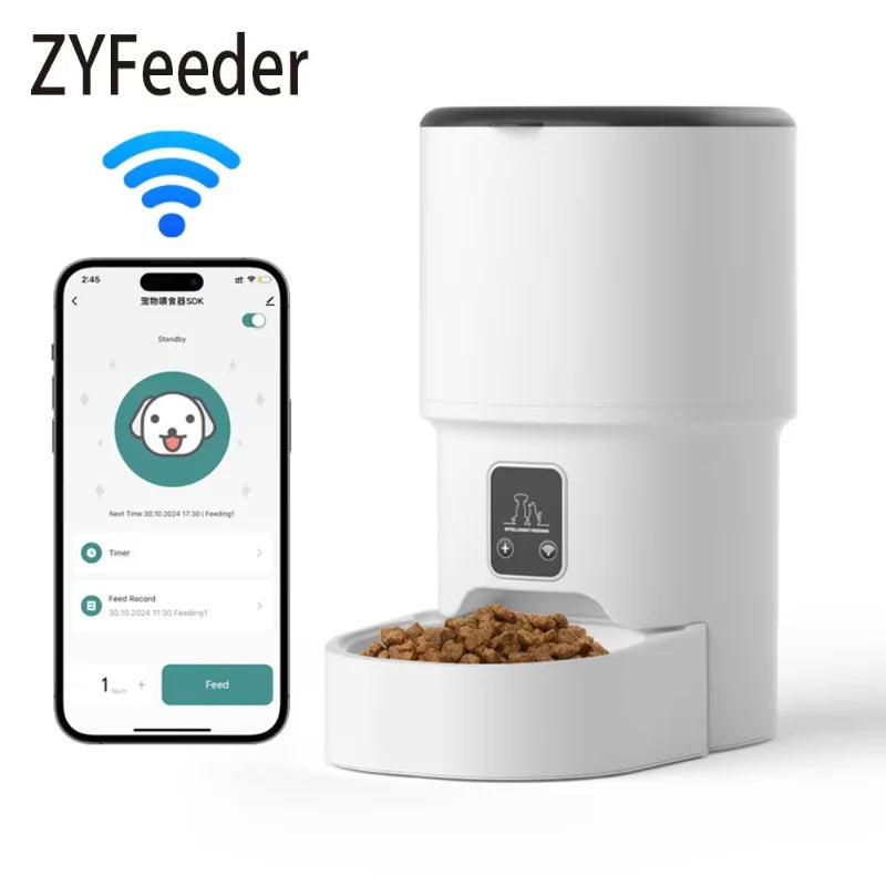 New 4L Button/WIFI Automatic Pet Feeder Smart Intelligent Cat And Dog Food Dispenser for Cats And Dogs