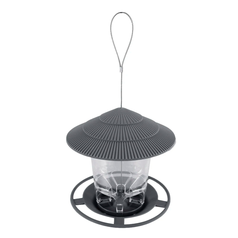 Bird Feeder Automatic Hanging Outdoor Garden Gazebo Wild Bird Feeding Container With Hang Rope House Decor Pet Supplies