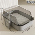 Kitty Sandbox Cat Litter Box Semi-enclosed Splashproof Cat Tray Cat Toilet Cleaning Basin Supplies Pet Toilet Kitten Tray Bedpan