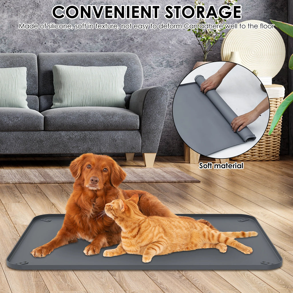 Silicone Pee Pad Holder Leak Proof Puppy Potty Training Pad Holder With Raised Edge S/M/L Dog Training Pad Holder Pet Supplies